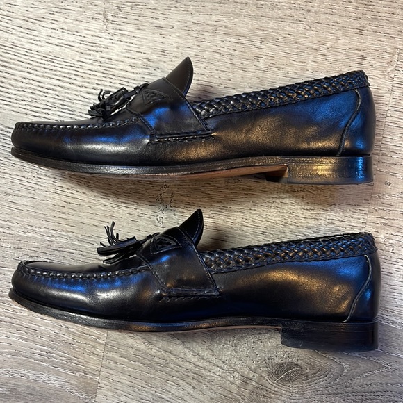 Allen Edmonds Loafers Shoes 9.5 D Maxfield Black Tassel Slip On USA Office - Picture 9 of 10